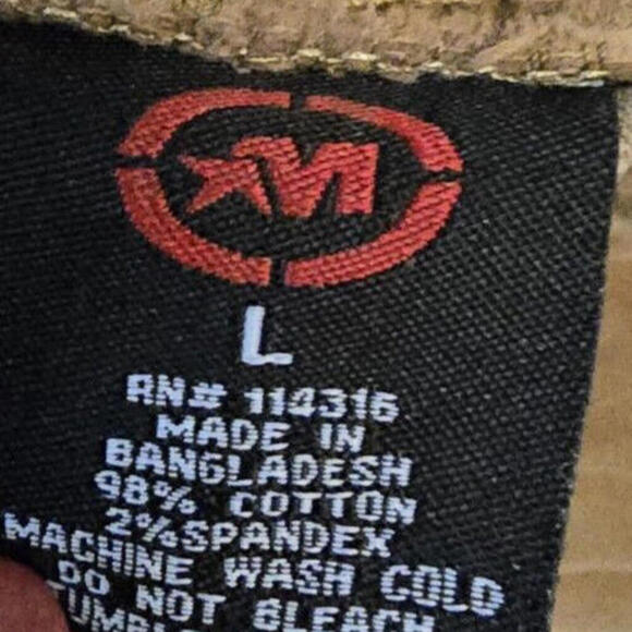 Mecca Men's Cargo Jogger Y2K Elastic Ankle‎ 90's Tan Pockets Large Pants - Picture 4 of 11